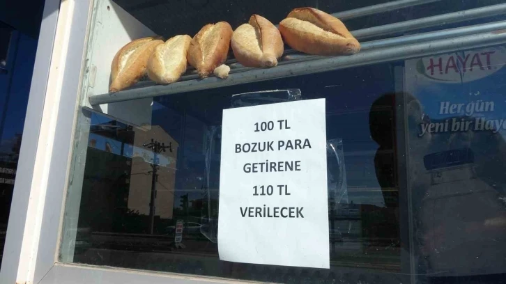 100 lira bozuk para getirene 110 lira veriyor, duyanlar oraya koştu
