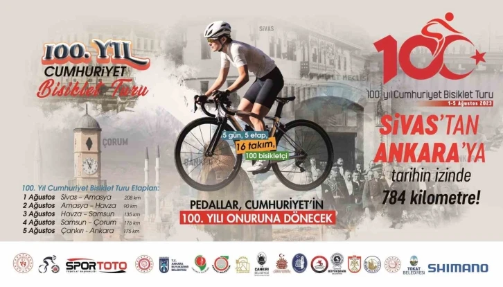 100.Yıl Cumhuriyet Bisiklet Turu’nun 2. etabında bisikletçiler, Amasya’dan Havza’ya pedal çevirecek
