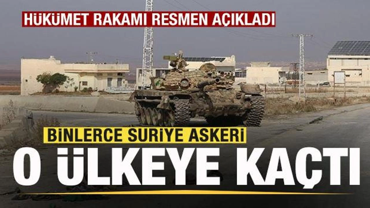 2 bin Suriye askeri o ülkeye sığındı! Rakam resmen duyuruldu