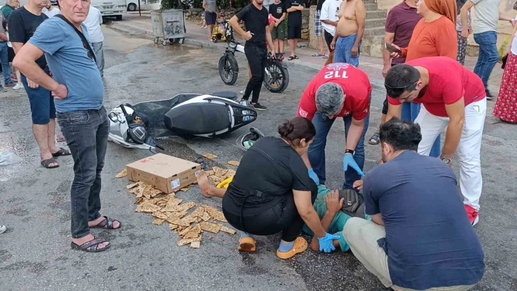 2 motosikletin kazasında 3 kişi yaralandı, kask takmayan sürücü ağır yaralandı
