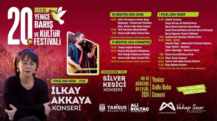 20. Yenice Barış ve Kültür Festivali 30 Ağustos’ta başlıyor
