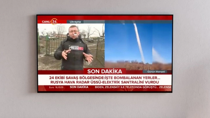 24 TV ekibi füze saldırısı sonrası anbean aktardı! İşte olay yerinden ilk görüntüler