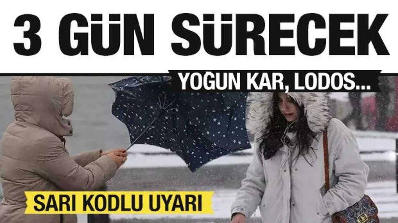 3 gün sürecek! Meteoroloji'den uyarı...Marmara dahil! Kar da geliyor