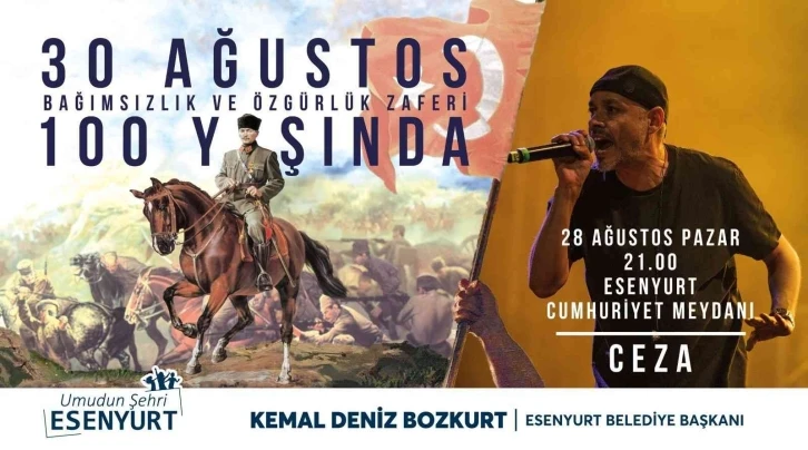 30 Ağustos Esenyurt’ta ceza konseri ile kutlanacak
