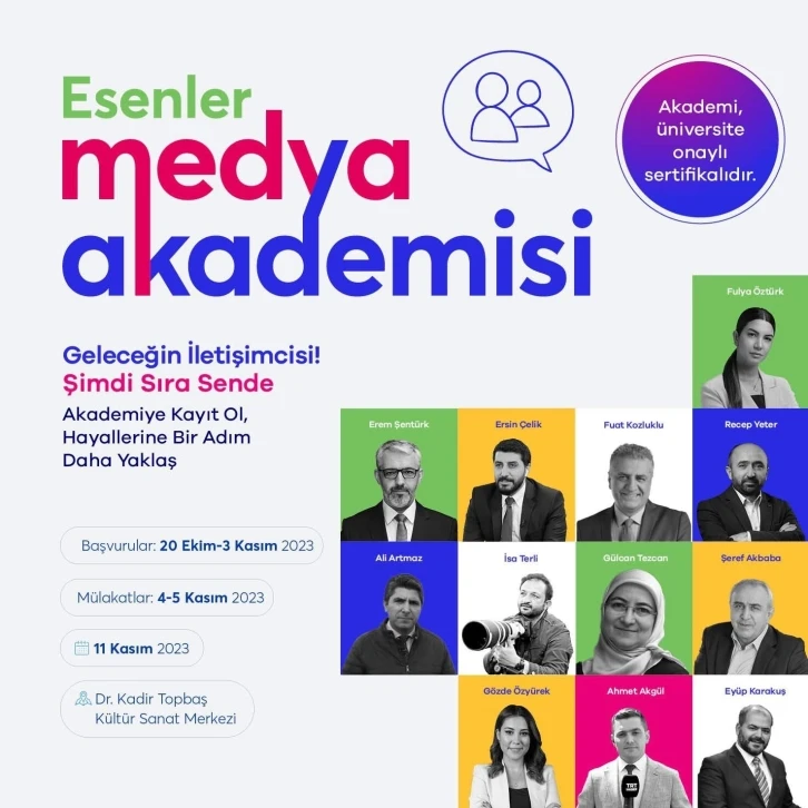 4. Esenler Medya Akademisi başlıyor
