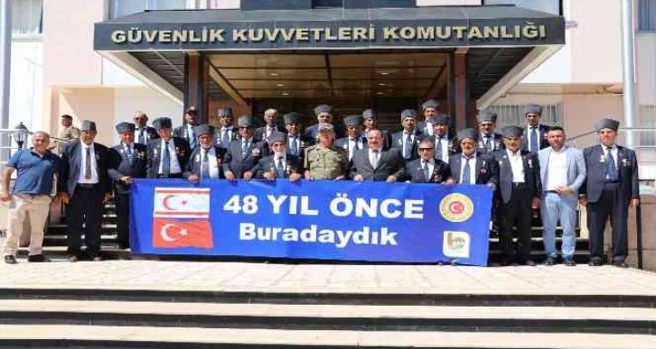 48 yıl sonra savaştıkları toprakları gören gaziler Kıbrıs Cumhurbaşkanı ile görüştü