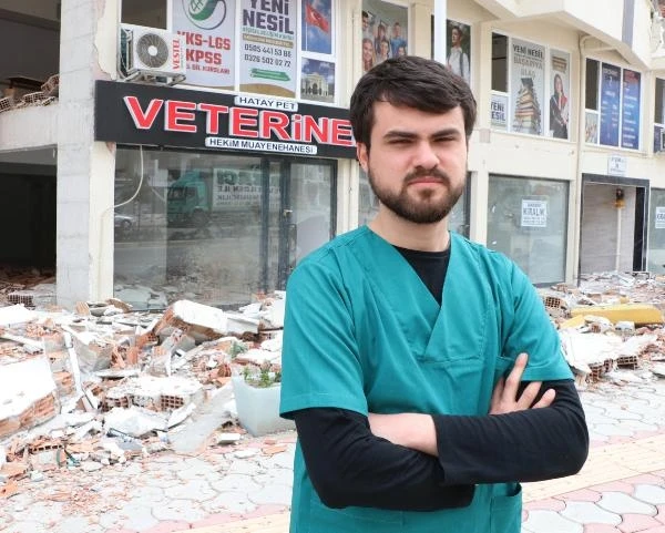 6 Şubat'ta açılışını yapacağı veteriner kliniği, depremde harabeye döndü