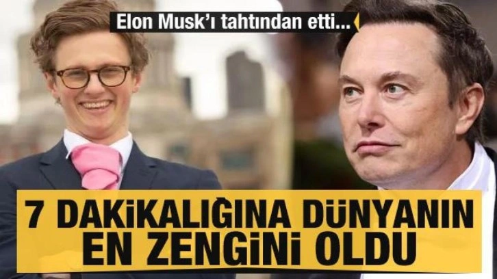 7 dakikalığına dünyanın en zengini oldu! Genç Youtuber Elon Musk'ı tahtından etti