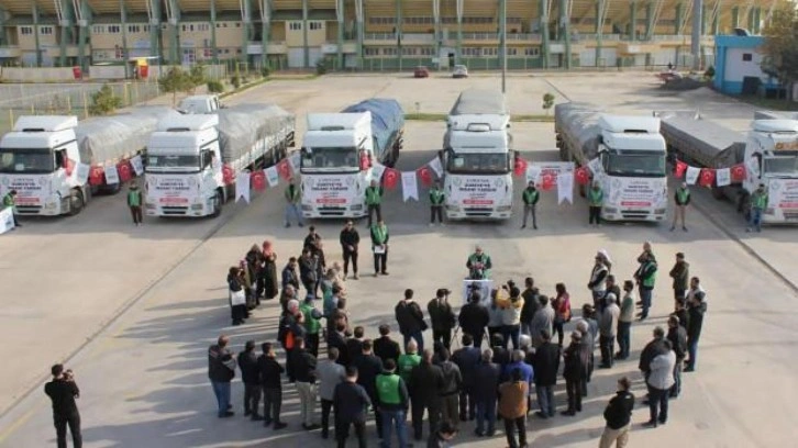 70 TIR’lık yardım malzemesi Suriyeli ihtiyaç sahiplerine ulaştı