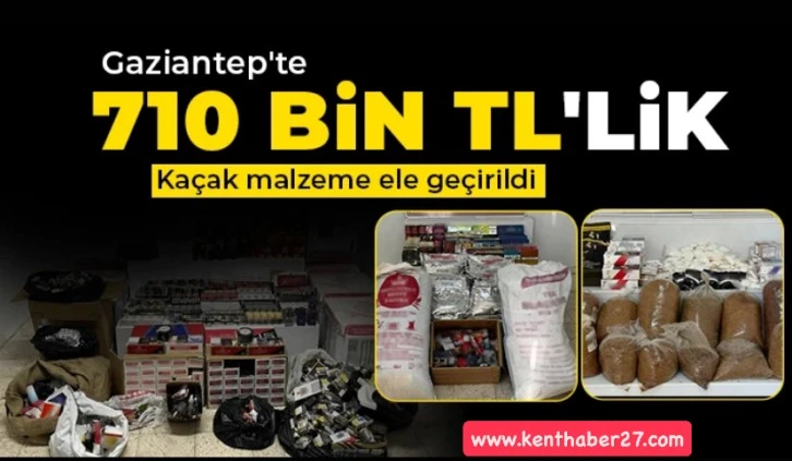 710 bin TL kaçak malzemeye jandarma el koydu