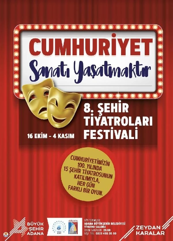 8’inci Şehir Tiyatroları Festivali başlıyor