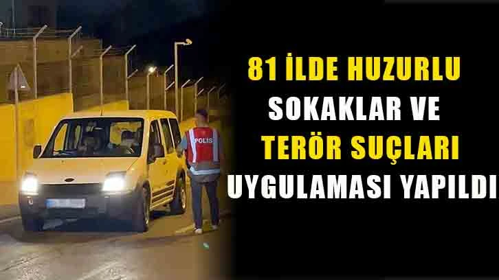 81 ilde "huzurlu sokaklar ve terör suçları uygulaması" yapıldı