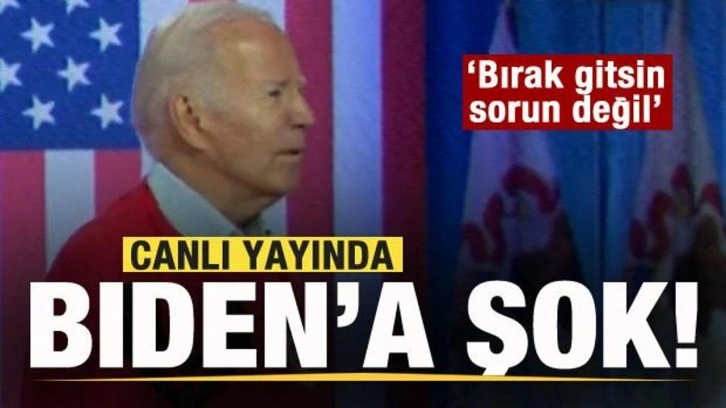 ABD Başkanı Biden'a canlı yayında büyük şok! 'Bırak gitsin, sorun değil'