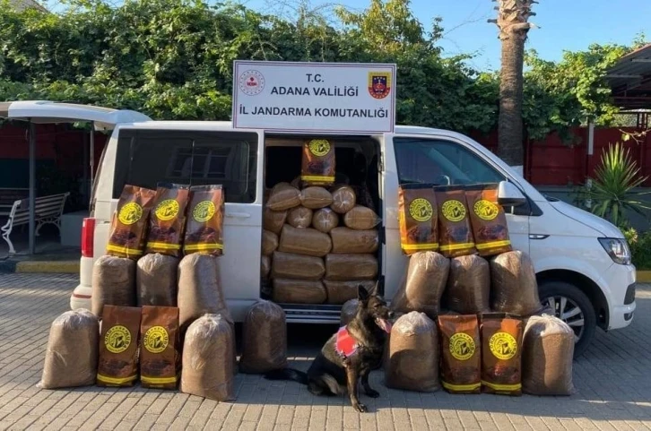 Adana’da bir araçta yapılan aramada 755 kilo tütün ele geçirildi
