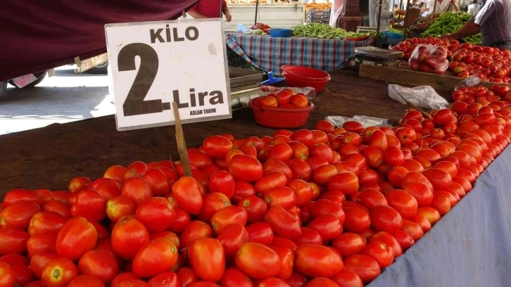 Adana’da domatesin kilosu 2 liraya düştü
