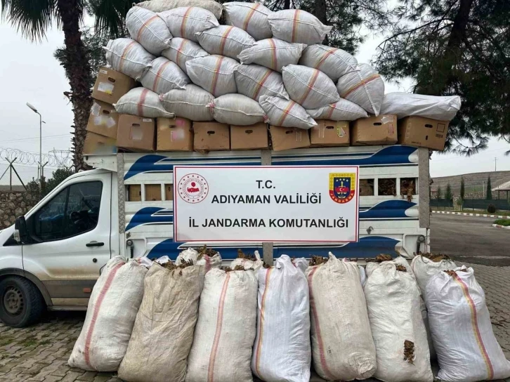 Adıyaman’da kaçak tütün yakalandı
