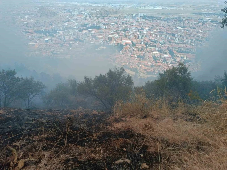 Afyonkarahisar’da çıkan orman yangını 1,5 saatin sonunda söndürüldü
