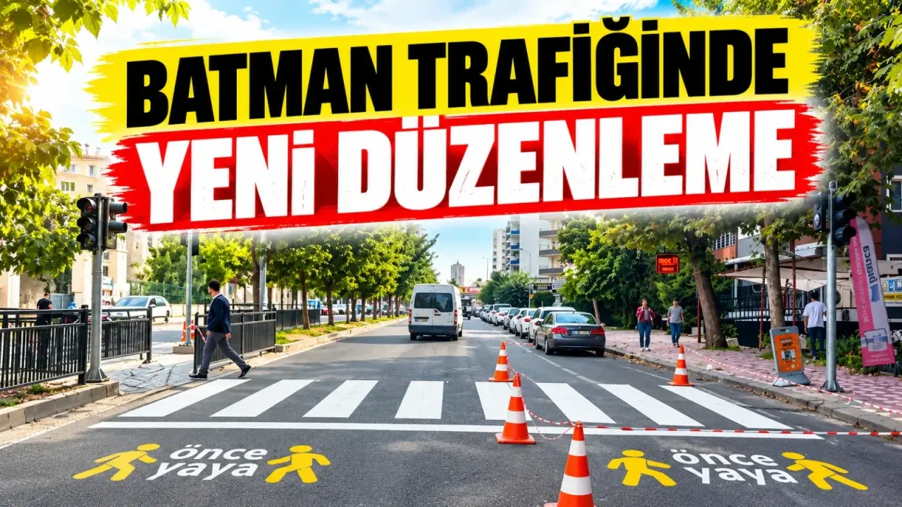 Batman’da iki noktada yaya güvenliğine yönelik trafik uygulaması