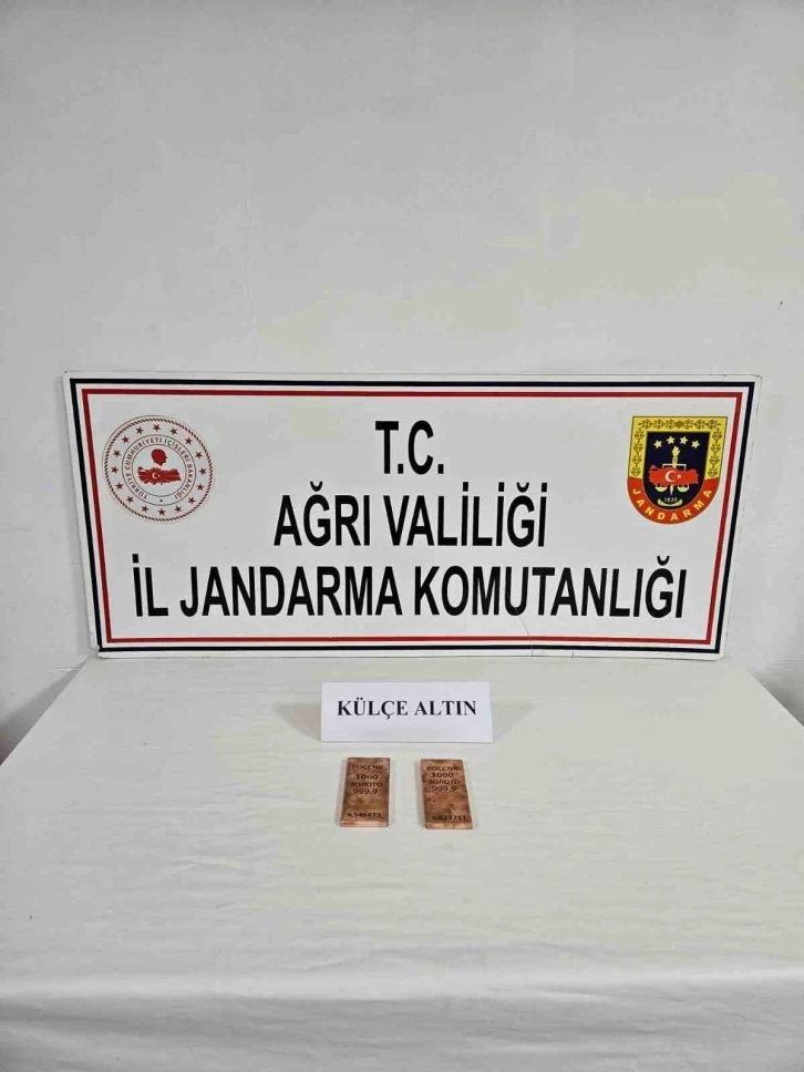 Ağrı’da 2 kilogram külçe altın ele geçirildi
