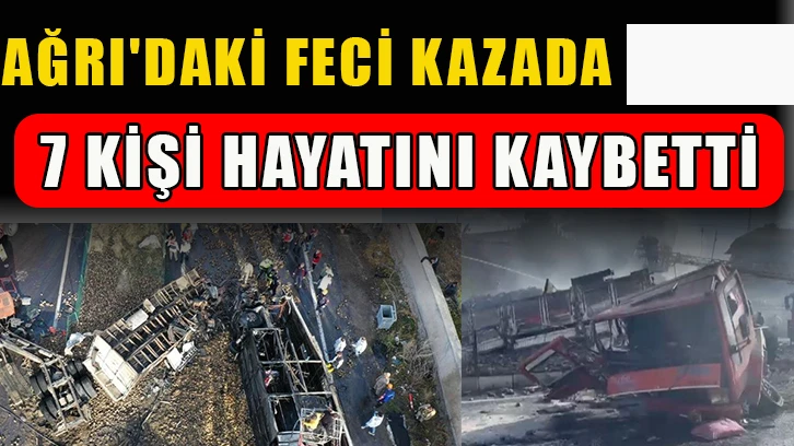 Ağrı'daki feci kazada 7 kişi hayatını kaybetti