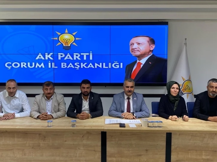 AK Parti Çorum İl Başkanı Yusuf Ahlatcı:
