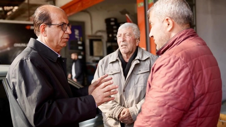 AK Parti Yeşilyurt Belediye Başkan Adayı Prof. Dr. İlhan Geçit'ten Küçük Sanayi Sitesi Esnaflarına Ziyaret