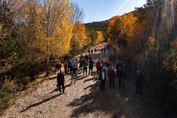 Akdağmadeni ormanlarında öğretmenler doğa yürüyüşü yaptı
