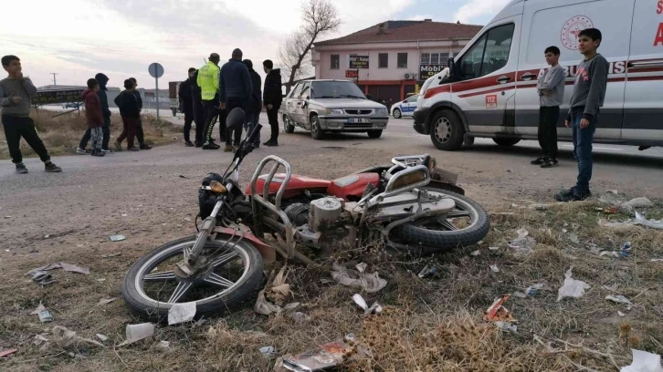 Aksaray’da otomobil ile motosiklet çarpıştı: 2 yaralı
