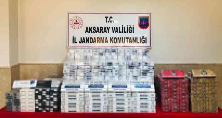 Aksaray’da jandarmadan kaçak sigara operasyonu