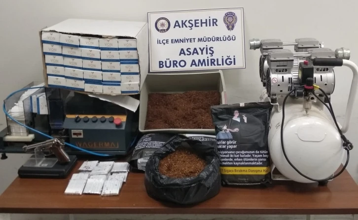 Akşehir’de kaçak sigara operasyonu
