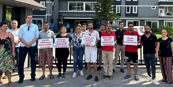 Alanya'da işten çıkarılan otel işçileri eylem yaptı 