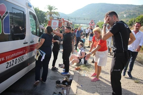 Alanya'da safari cipi zincirleme kazada devrildi; 1 ölü, 10 yaralı (2)