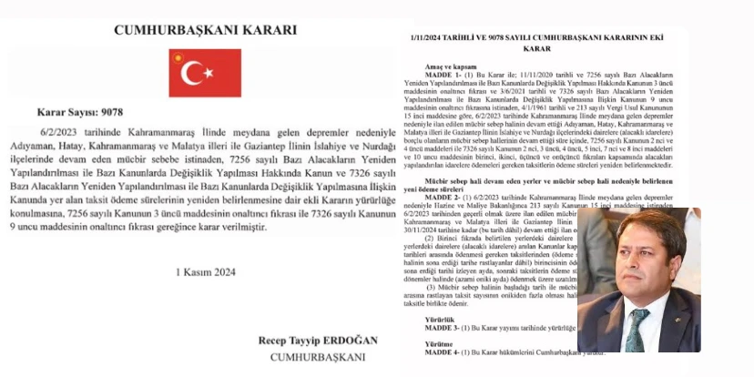 Ali Şahin Duyurdu: Resmi Gazete’de Yayımlanan Karar ile Deprem Bölgesinde Borçlar Yapılandırılıyor