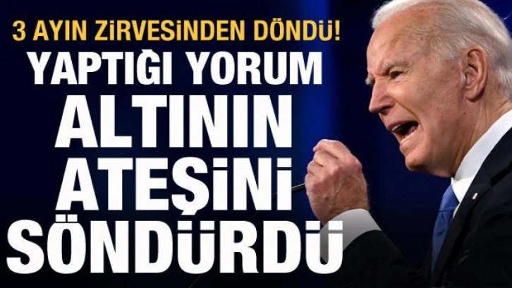 Altının yükseliş ateşini Biden söndürdü! Yatırımcılar şok oldu...