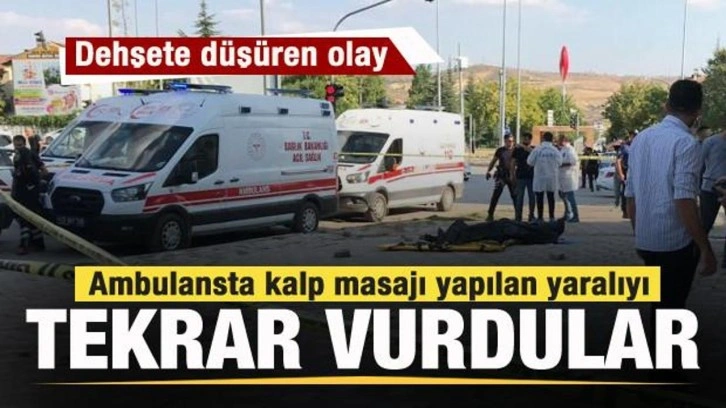 Ambulansta kalp masajı yapılan yaralıyı vurdular! Dehşete düşüren olay