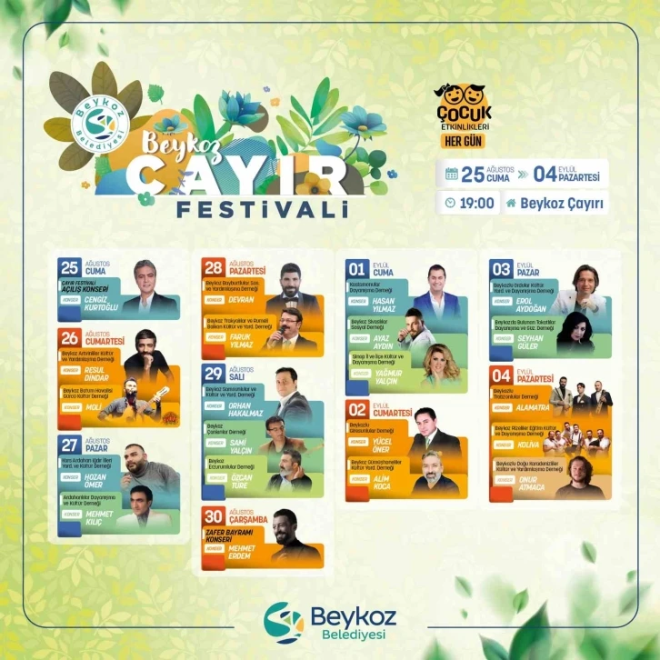 Anadolu’nun tüm renkleriyle “Beykoz Çayır Festivali” başlıyor
