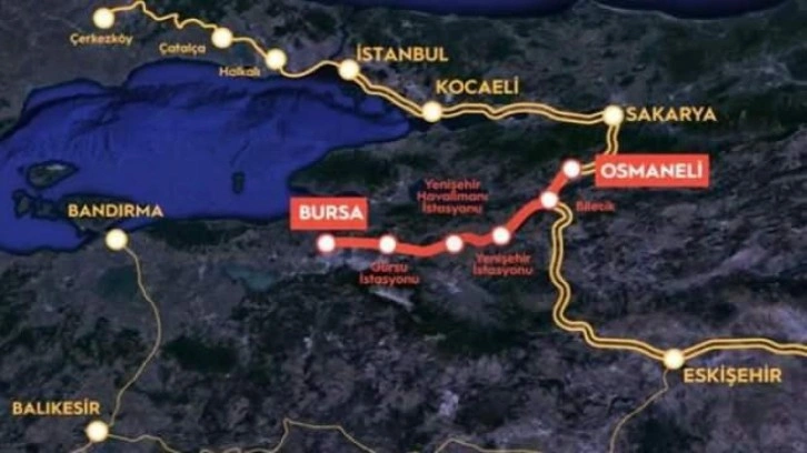 Ankara-Bursa ve Bursa-İstanbul arası 2 saat 15 dakika olacak