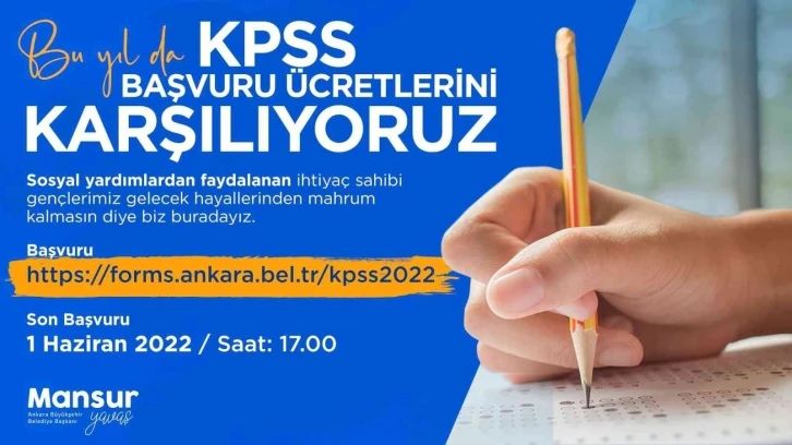 Ankara Büyükşehir Belediyesinden KPSS başvuru ücreti desteği
