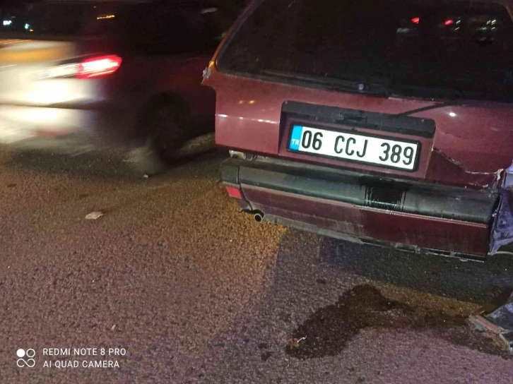 Ankara’da 5 araçlı zincirleme trafik kazası

