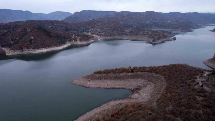 Ankara’da barajların doluluk oranı havadan görüntülendi
