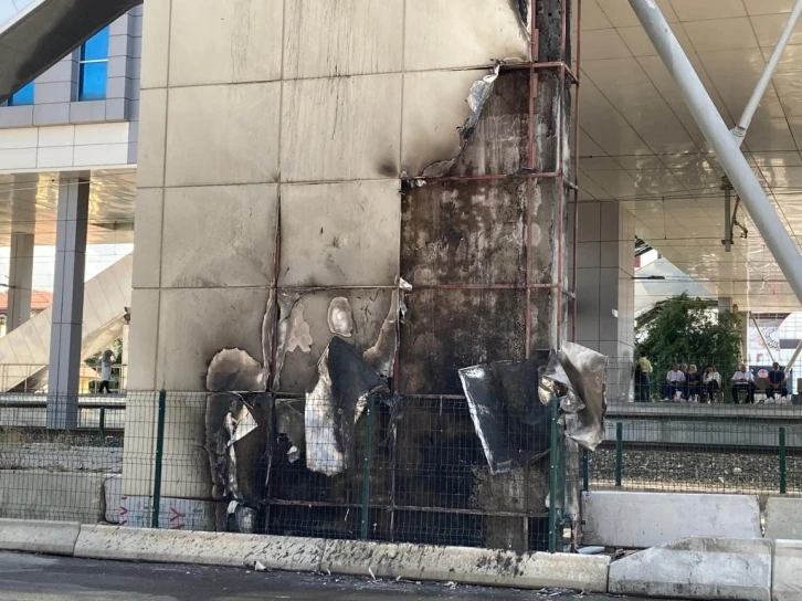 Ankara’da üst geçit asansöründe korkutan yangın
