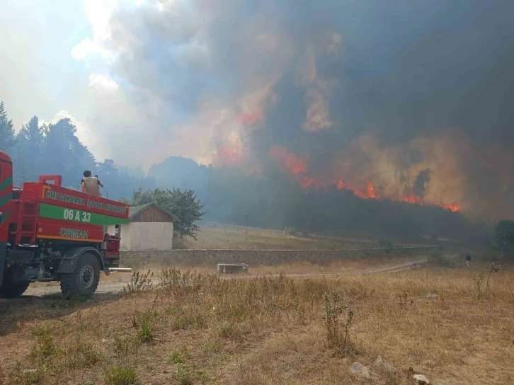 Ankara Kızılcahamam’da ormanlık alanda yangın çıktı
