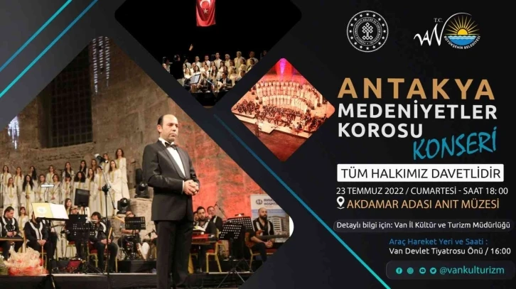 Antakya Medeniyetler Korosu Akdamar Adası’nda konser verecek
