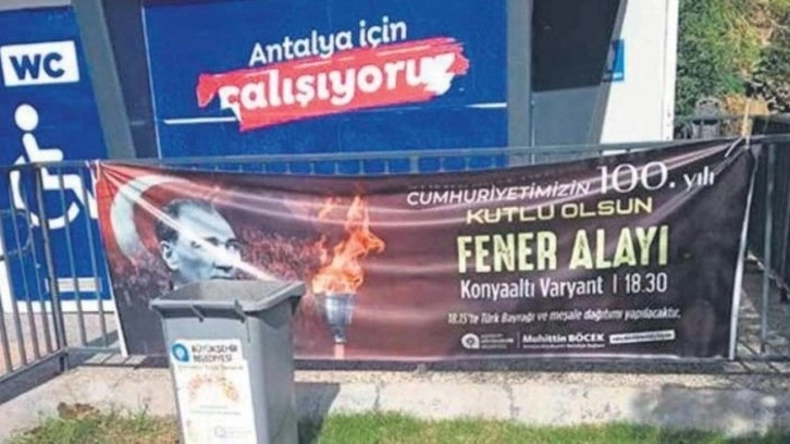 Antalya Belediyesi’nden Atatürk'e büyük saygısızlık