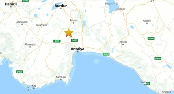 Antalya'da 4.1 büyüklüğünde deprem