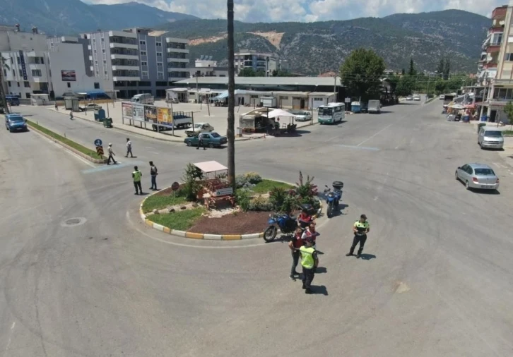 Antalya’da dron destekli motosiklet denetimi
