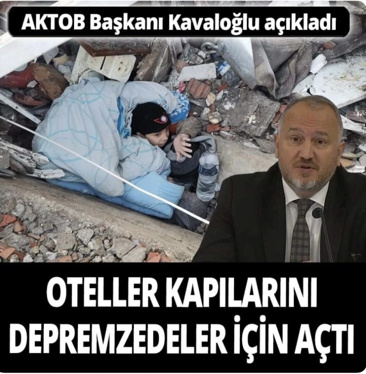 Antalya’da Oteller kapılarını depremzedeler için açtı