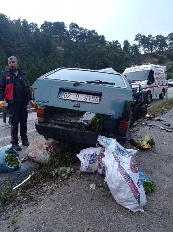 Antalya- Isparta yolunda kaza: 1 ölü, 6 yaralı