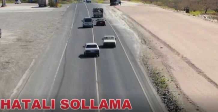 Araçların hatalı sollama ve kırmızı ışık ihlal anları kamerada
