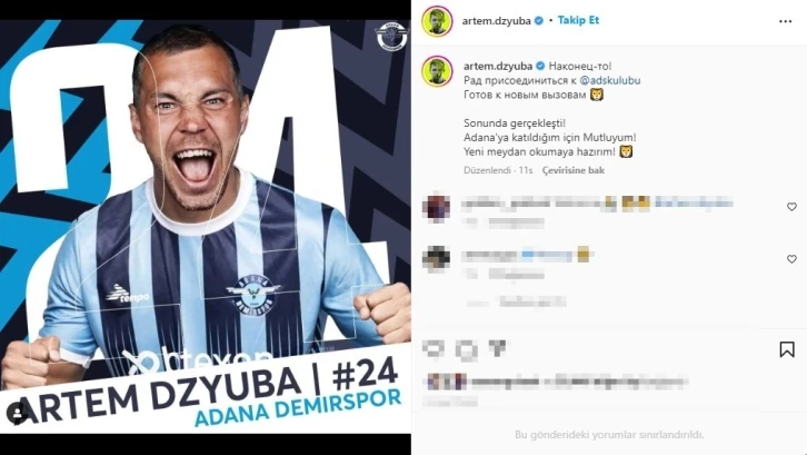 Artem Dzyuba: "Yeni meydan okumaya hazırım"
